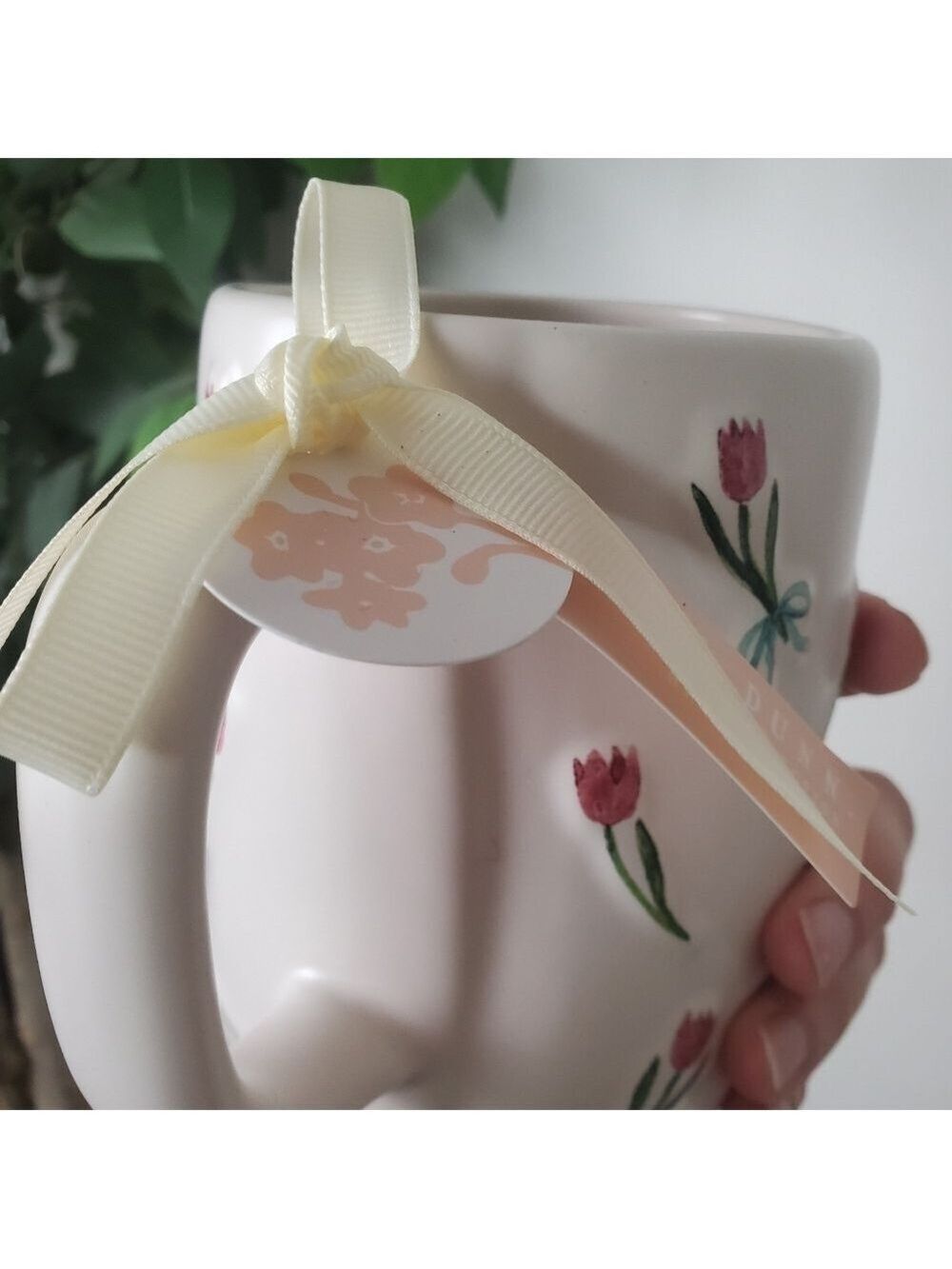Rae Dunn Spring Flower Ceramic Mug April Showers Bring May Flowers - Picture 4 of 6